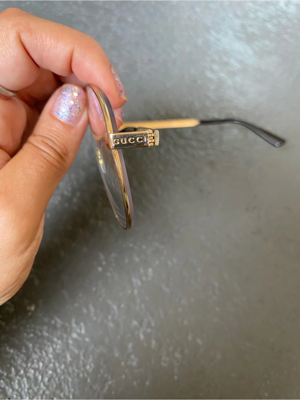 Gucci GG0138S Authentic Gucci GG0138S 003 Gold Wire Eyeglass Frames Full-Rim Avi